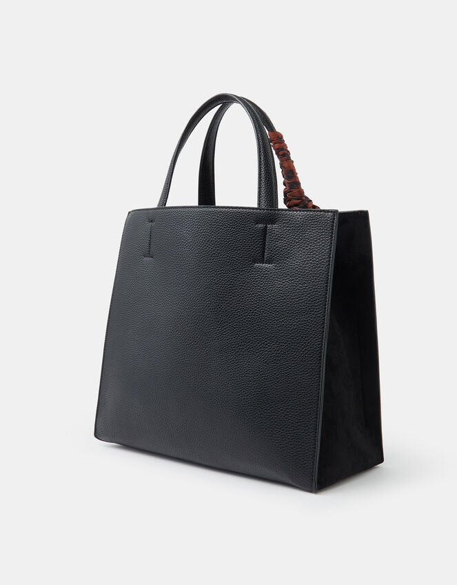 Izzie Scarf Handle Handbag, Black (BLACK), large