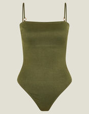 Shimmer Swimsuit, Green (KHAKI), large