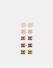 5-Pack Clover Stud Earrings, , large