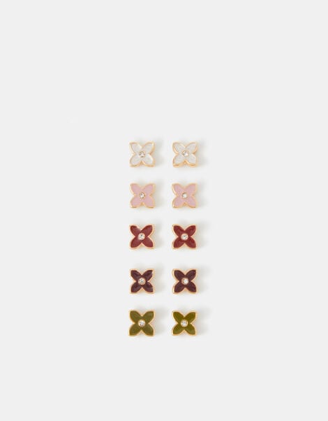 5-Pack Clover Stud Earrings, , large