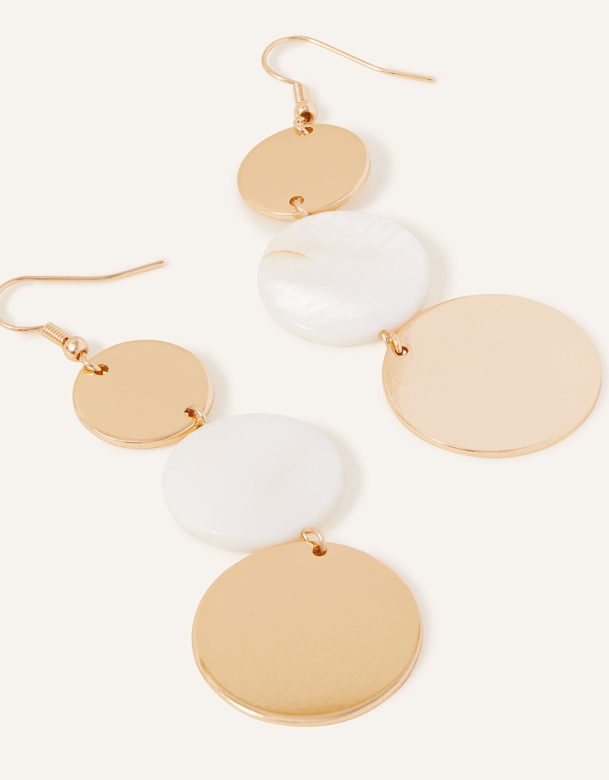 Triple circle shop drop earrings