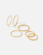 Gold-Plated Stacking Ring Set, Gold (GOLD), large