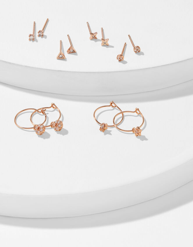 Rose Gold-Plated Sparkle Earring Multipack, , large