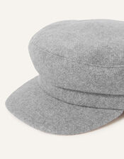 Soft Textured Baker Boy Hat, Grey (GREY), large