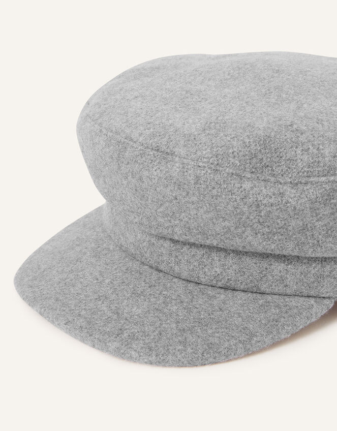 Soft Textured Baker Boy Hat, Grey (GREY), large