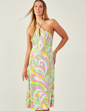 Swirl Halter Dress, Multi (BRIGHTS-MULTI), large