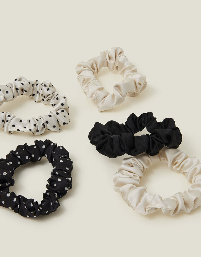 5-Pack Skinny Mix Hair Scrunchies, , large