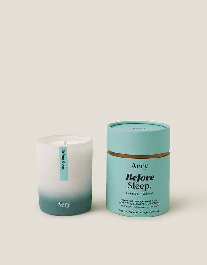 Aery Before Sleep Lavender Eucalyptus & Cedar Glass Candle, , large