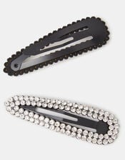 2-Pack Large Diamant&eacute; Hair Clips, , large