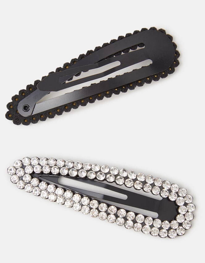 2-Pack Large Diamant&eacute; Hair Clips, , large