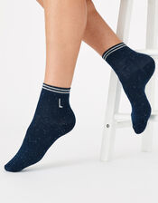 Initial Ankle Socks - L, , large