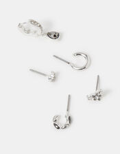 5-Pack Gem Stud & Hoop Earrings, , large