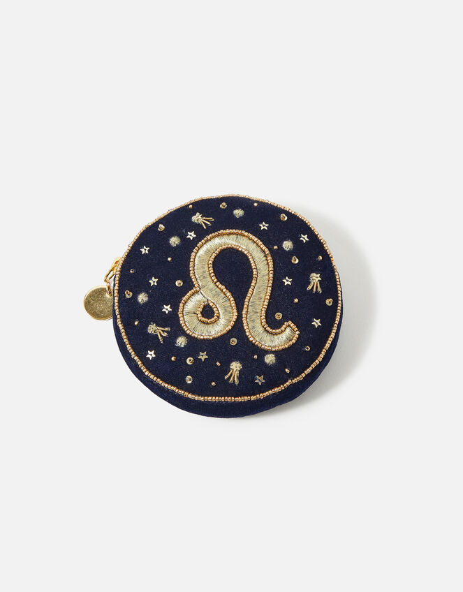 Star Sign Coin Purse, Blue (NAVY), large