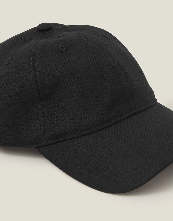 Twill Baseball Cap, Black (BLACK), large