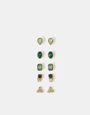 5-Pack Gemstone Stud Earrings, , large