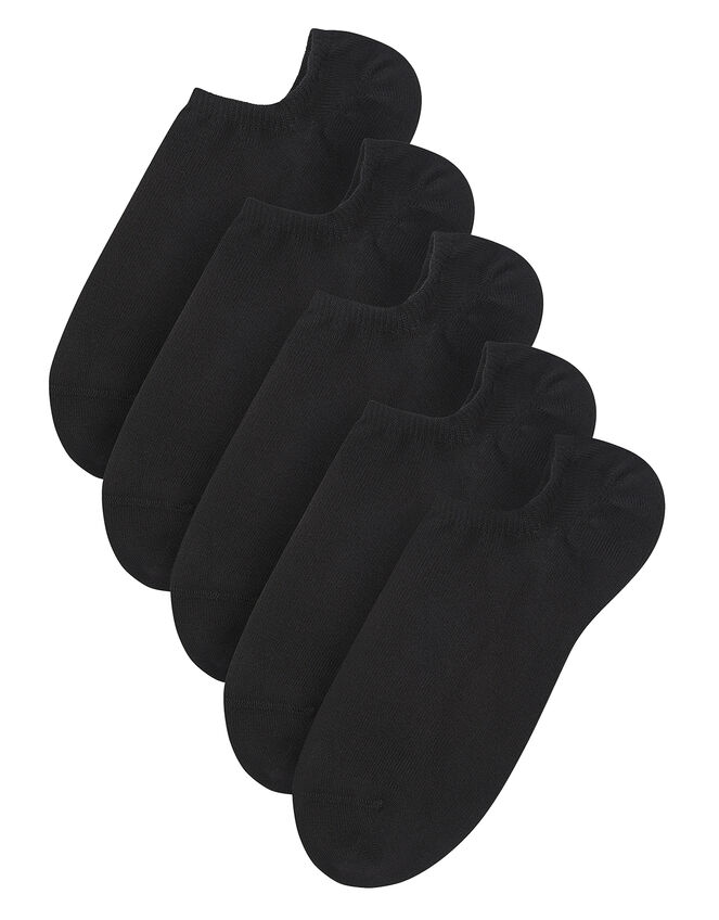 Soft Bamboo Trainer Sock Multipack, Black (BLACK), large