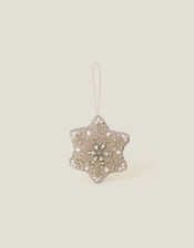 Embellished Snowflake Hanging Decoration, , large