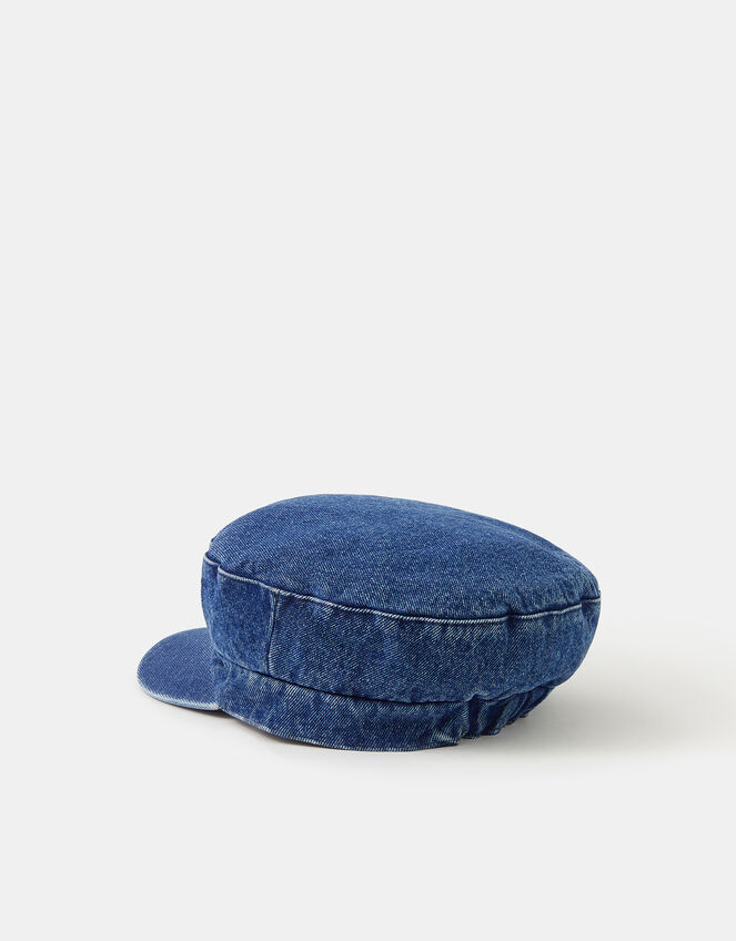 Denim Baker Boy Hat, , large