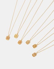 14ct Gold-Plated Initial Tag Pendant Necklace, Gold (GOLD), large
