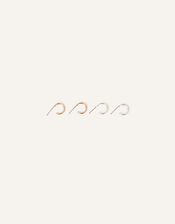 Mini Simple Hoop Earrings Set of Two, , large