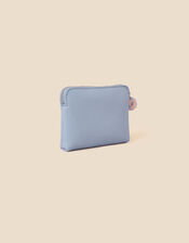 Resin Zip Pull Coin Purse, Blue (BLUE), large