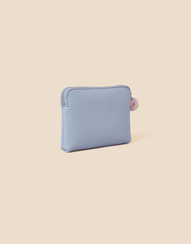 Resin Zip Pull Coin Purse, Blue (BLUE), large