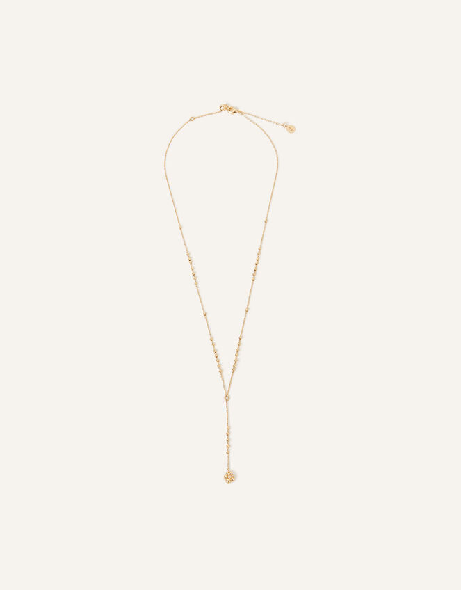 14ct Gold-Plated Y-Chain Necklace, , large