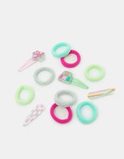 Girls Glitter Hair Band & Clip Set, , large