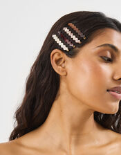 4-Pack Zig Zag Resin Hair Slides, , large