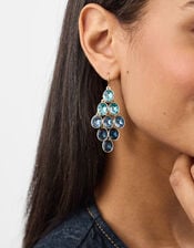 Ombr&eacute; Cascading Gemstone Drop Earrings  , , large