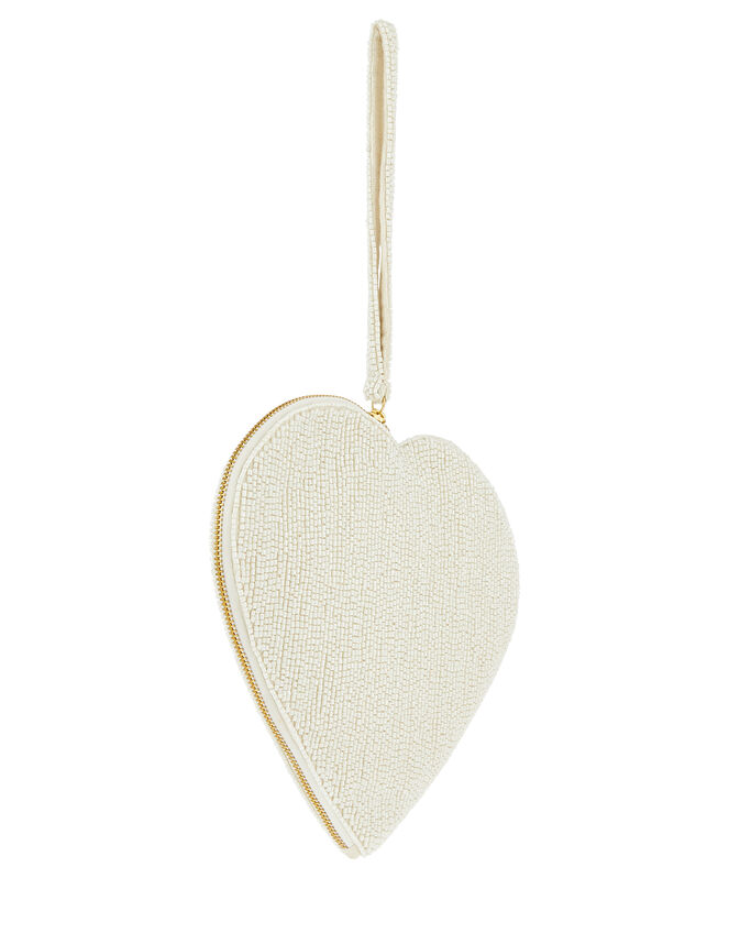 Pearly Bead Heart Bag, , large