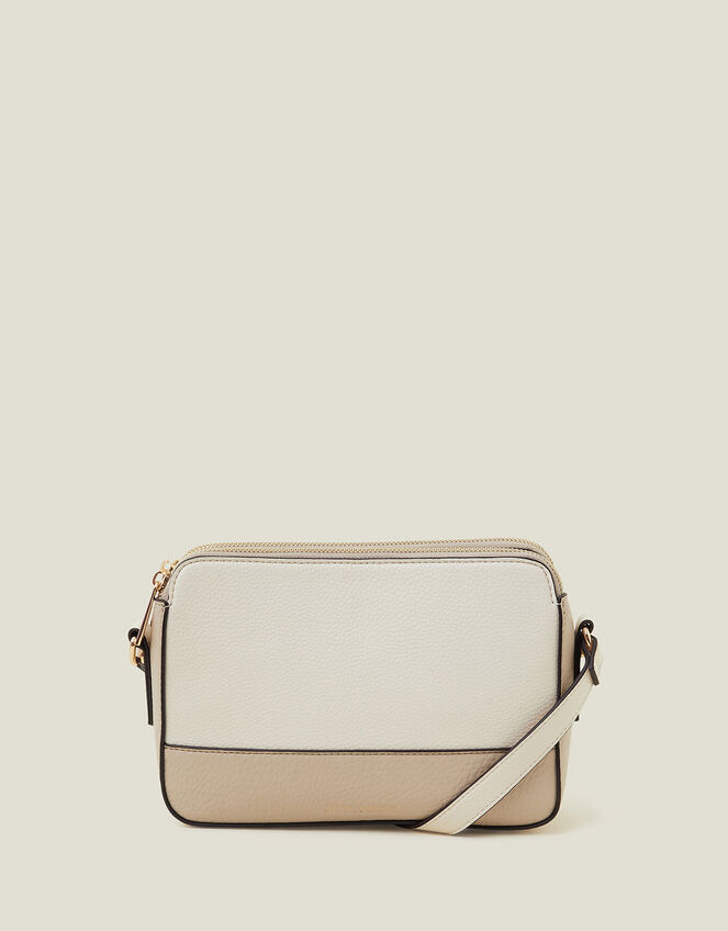 Colour Block Cross-Body Bag, , large