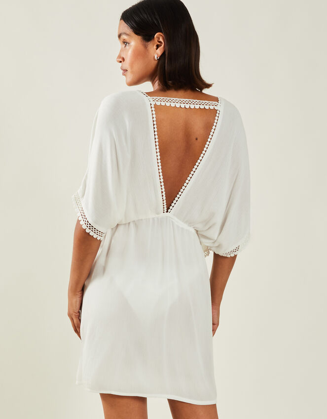 Floral Embroidered Kaftan, Ivory (IVORY), large