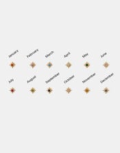 4-Pack 14ct Gold-Plated Birthstone Celestial Earrings, Gold (GOLD), large