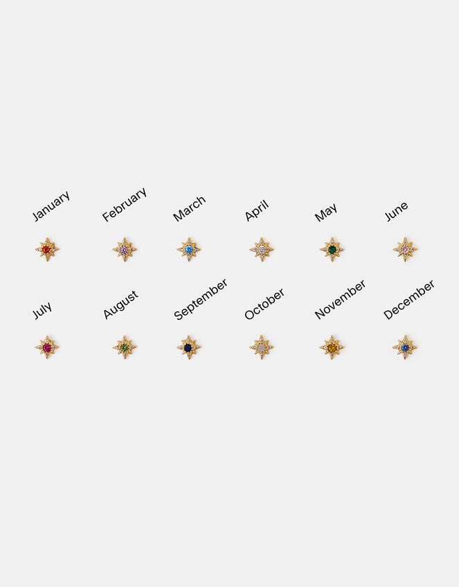 4-Pack 14ct Gold-Plated Birthstone Celestial Earrings, Gold (GOLD), large