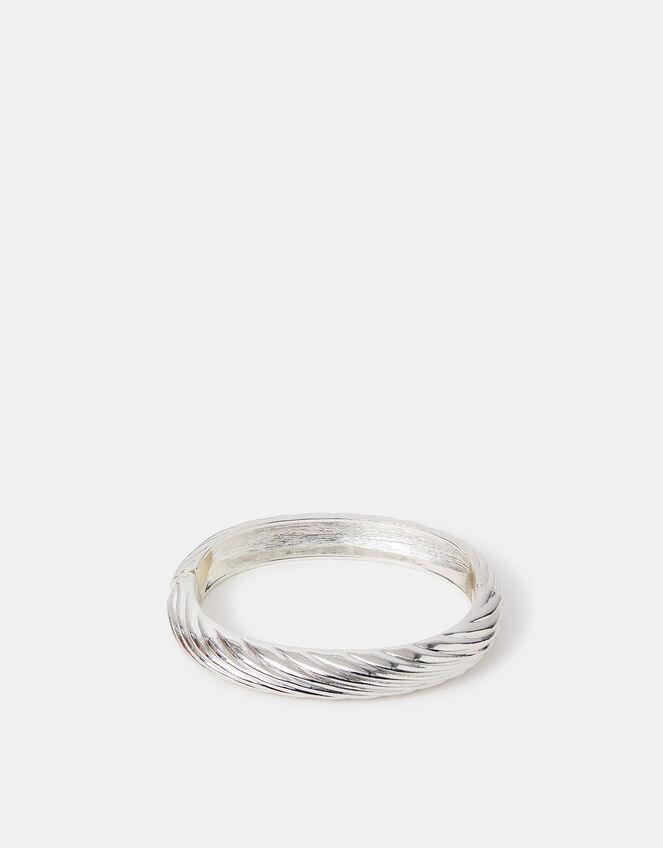 Textured Bangle, Silver (SILVER), large