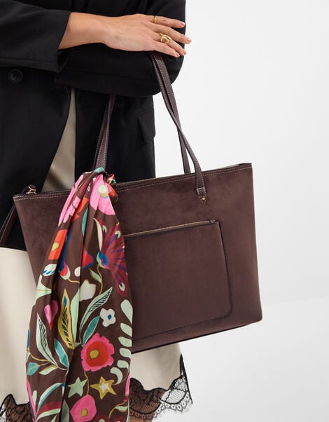 Rachel Zip Front Laptop Tote Bag, Brown (CHOCOLATE), large