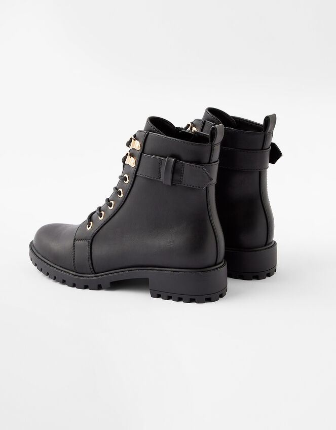 Lace-Up Boots, Black (BLACK), large