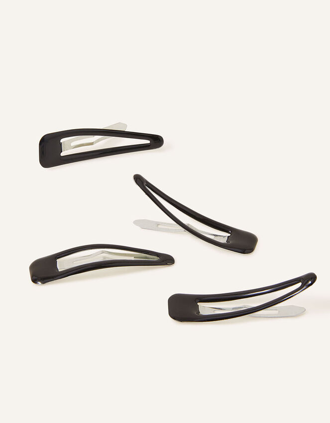Plain Snap Hair Clips 4 Pack, , large