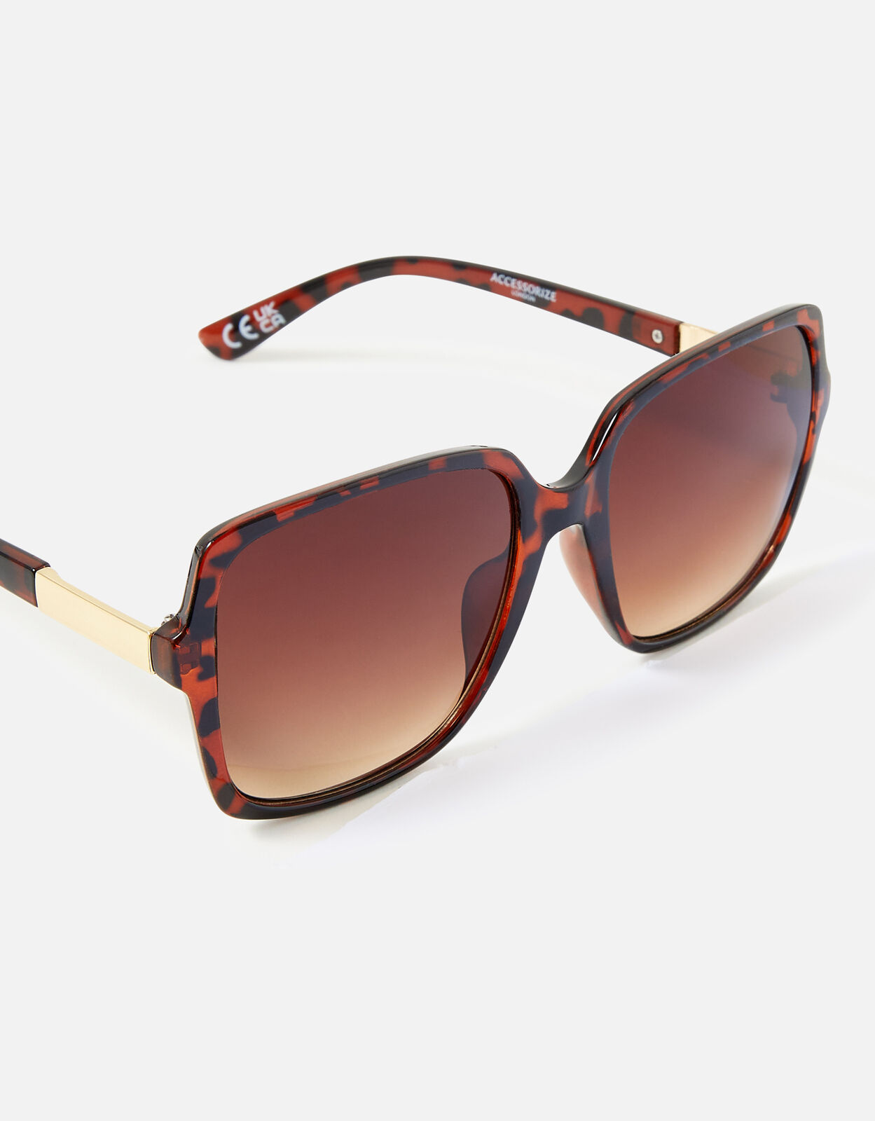 Tortoiseshell Oversized Square Sunglasses