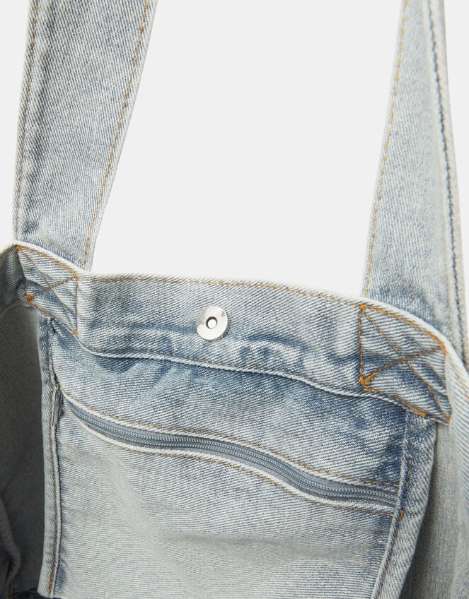 Brunch Club Denim Shopper Bag, , large