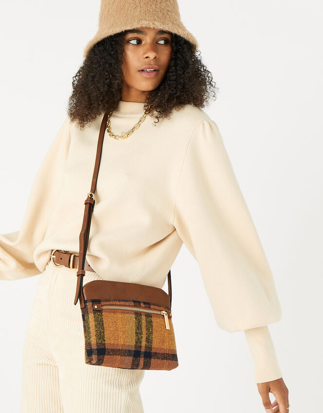 Carrie Check Cross-Body Bag, , large
