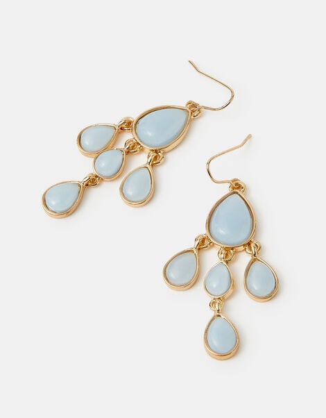 Resin Stone Chandelier Drop Earrings, , large