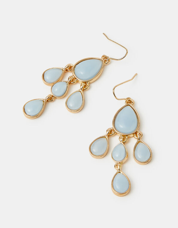Resin Stone Chandelier Drop Earrings, , large