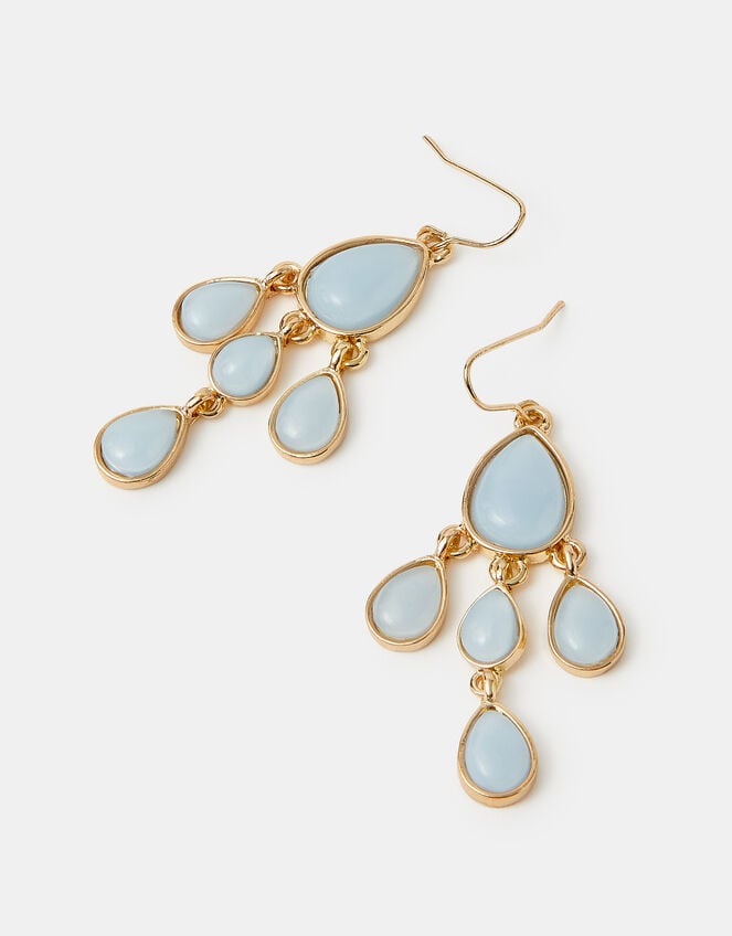 Resin Stone Chandelier Drop Earrings, , large
