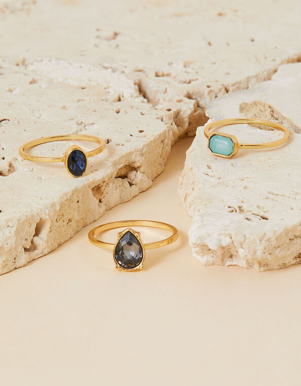 Mixed Stone Stacking Rings Set of Three, Multi (DARKS-MULTI), large