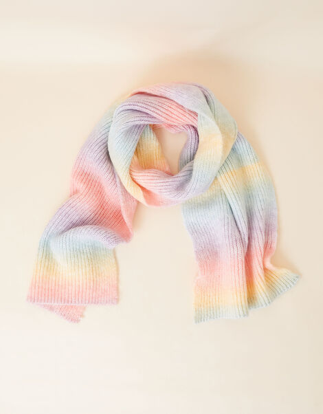 Ombre Pastel Knit Scarf, , large