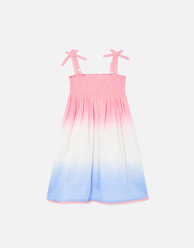 Girls Ombre Smock Dress, Multi (BRIGHTS-MULTI), large