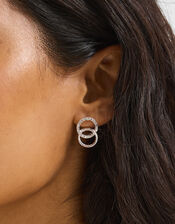 Infinity Pav&eacute; Drop Earrings, , large