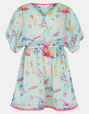 Girls Sea Print Kaftan , Multi (PASTEL MULTI), large